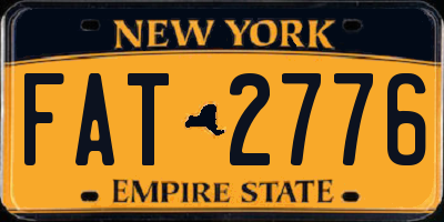 NY license plate FAT2776