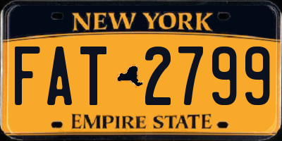NY license plate FAT2799