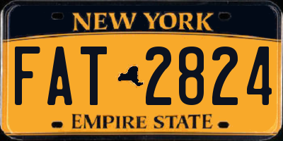 NY license plate FAT2824