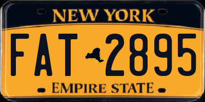 NY license plate FAT2895
