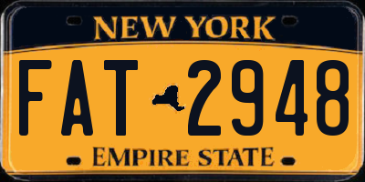 NY license plate FAT2948