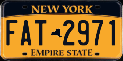 NY license plate FAT2971