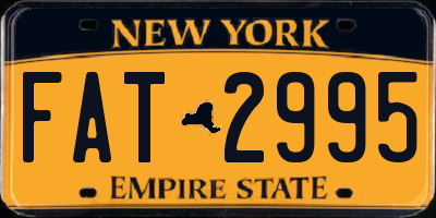 NY license plate FAT2995