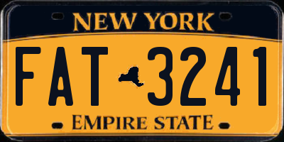 NY license plate FAT3241