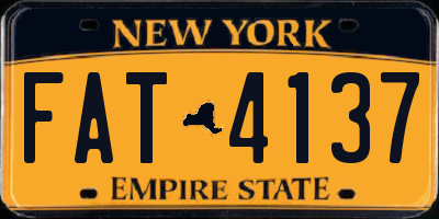 NY license plate FAT4137