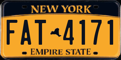 NY license plate FAT4171