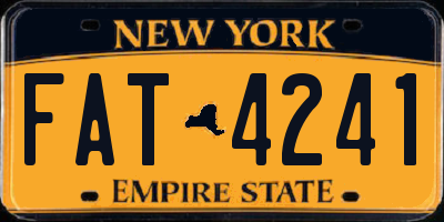 NY license plate FAT4241