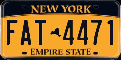 NY license plate FAT4471