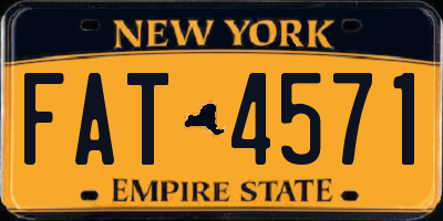 NY license plate FAT4571