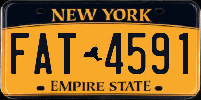 NY license plate FAT4591