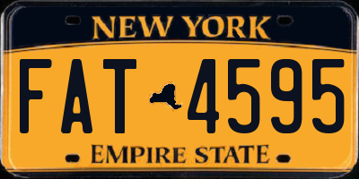 NY license plate FAT4595