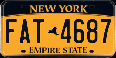 NY license plate FAT4687