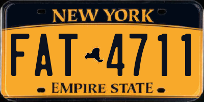 NY license plate FAT4711