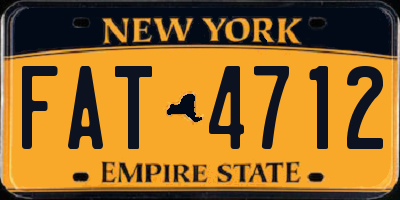 NY license plate FAT4712