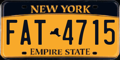 NY license plate FAT4715