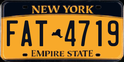 NY license plate FAT4719