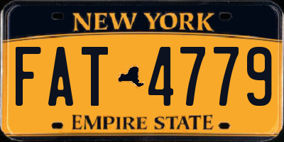 NY license plate FAT4779