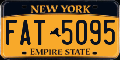 NY license plate FAT5095