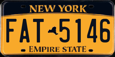 NY license plate FAT5146