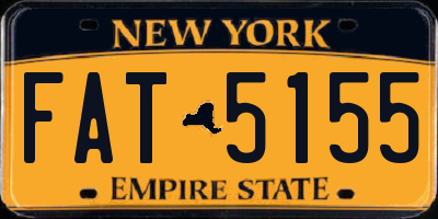 NY license plate FAT5155