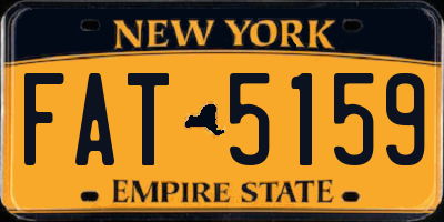 NY license plate FAT5159