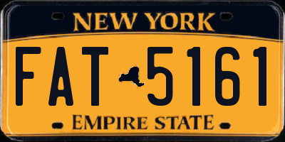 NY license plate FAT5161
