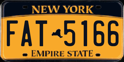 NY license plate FAT5166