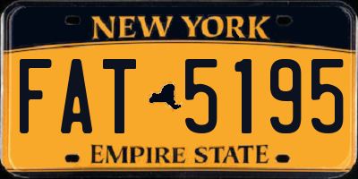 NY license plate FAT5195