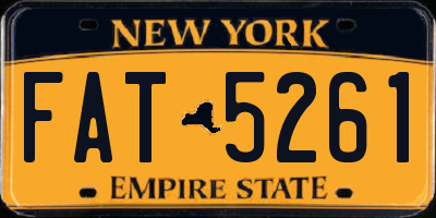 NY license plate FAT5261