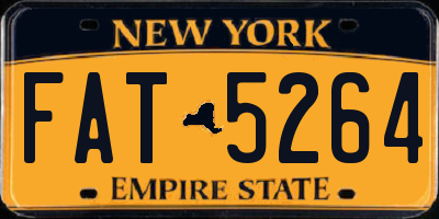 NY license plate FAT5264