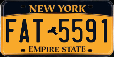 NY license plate FAT5591