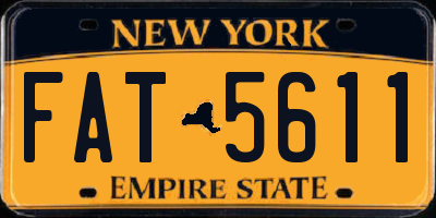 NY license plate FAT5611