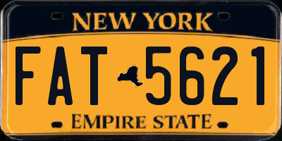 NY license plate FAT5621