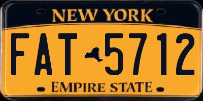 NY license plate FAT5712