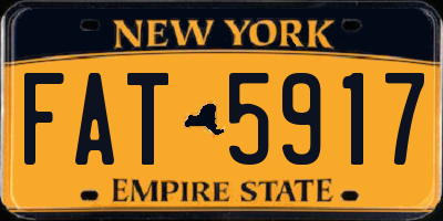 NY license plate FAT5917