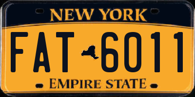 NY license plate FAT6011