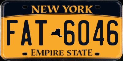 NY license plate FAT6046