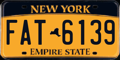 NY license plate FAT6139
