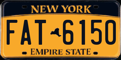 NY license plate FAT6150