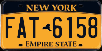NY license plate FAT6158