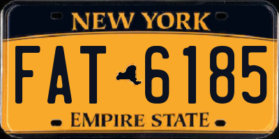 NY license plate FAT6185