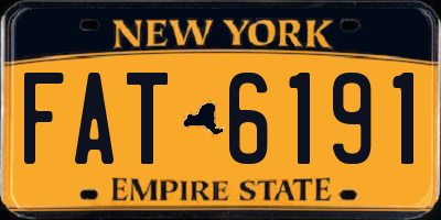 NY license plate FAT6191