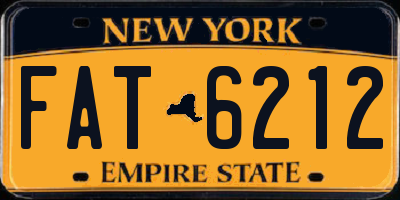 NY license plate FAT6212