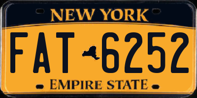 NY license plate FAT6252