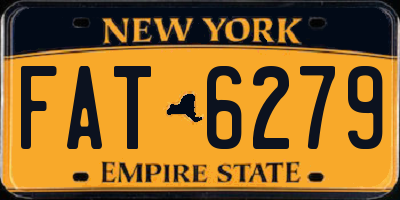 NY license plate FAT6279