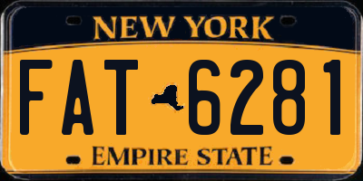 NY license plate FAT6281