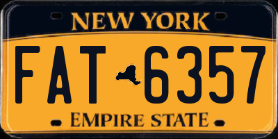 NY license plate FAT6357