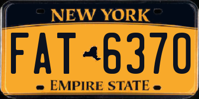 NY license plate FAT6370