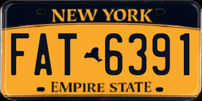 NY license plate FAT6391
