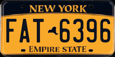 NY license plate FAT6396